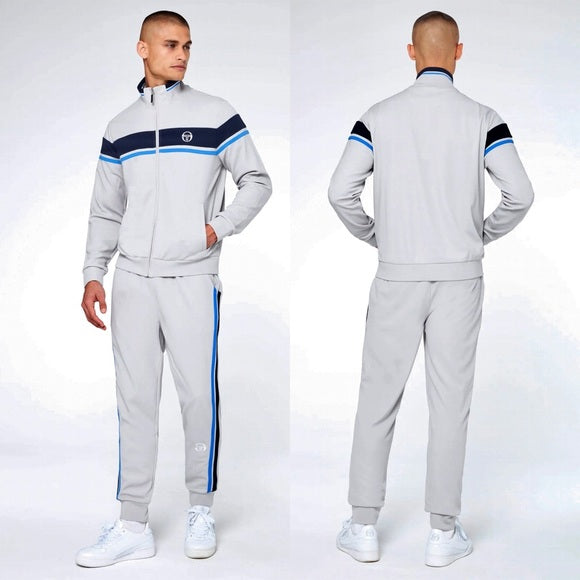 Men’s Sergio Tacchini Grey | Navy | Royal Blue Casual Tracksuit NWT