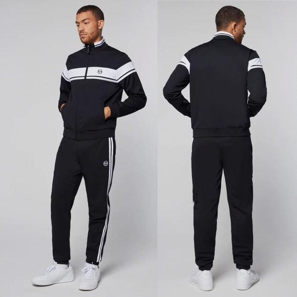 Men’s Sergio Tacchini Black | White Casual Tracksuit NWT