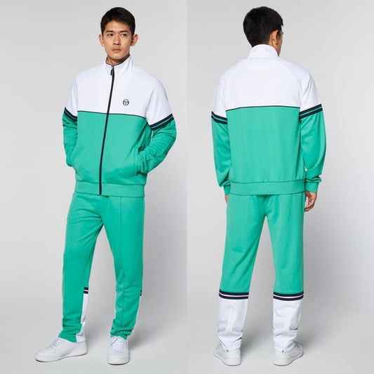 Men’s Sergio Tacchini White | Green | Navy Casual Tracksuit NWT