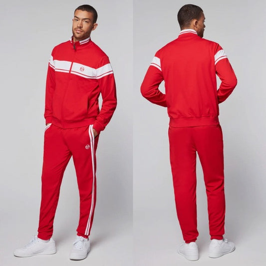 Men’s Sergio Tacchini Red | White Casual Tracksuit NWT