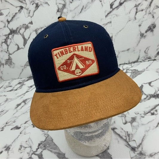 Men’s Timberland Blue Denim Wheat Suede Trucker Hat NWT