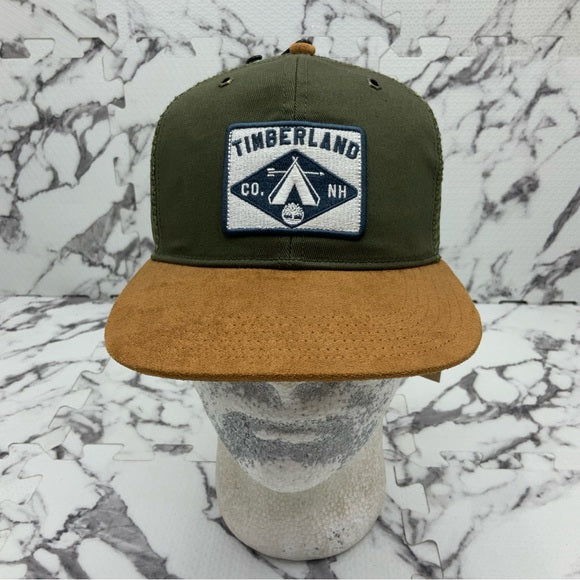 Men’s Timberland Olive | Wheat Suede Trucker Hat NWT