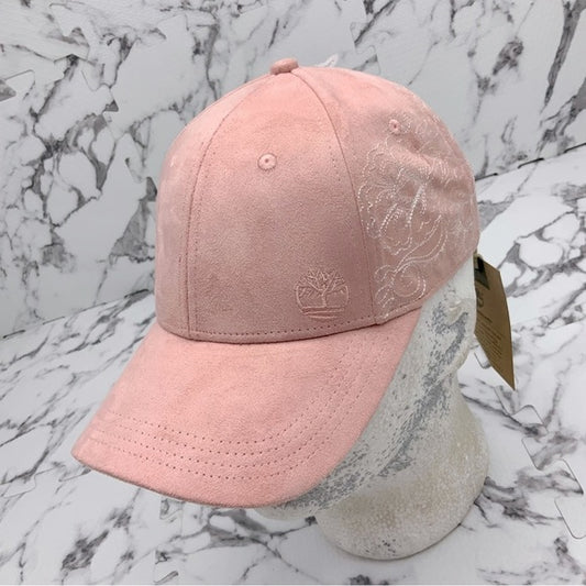 Men’s Timberland Pink Suede Embriodered Cap NWT