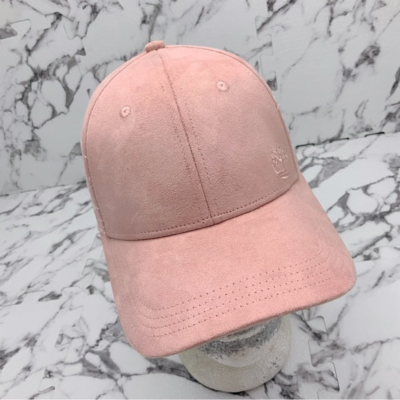 Men’s Timberland Pink Suede Embriodered Cap NWT