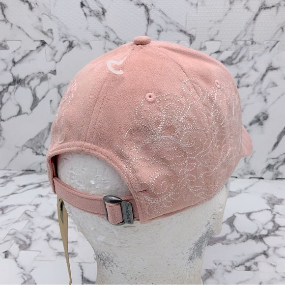 Men’s Timberland Pink Suede Embriodered Cap NWT