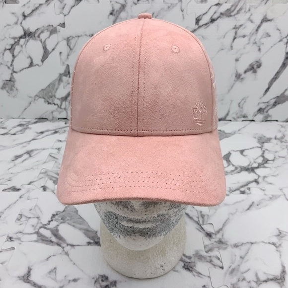 Men’s Timberland Pink Suede Embriodered Cap NWT