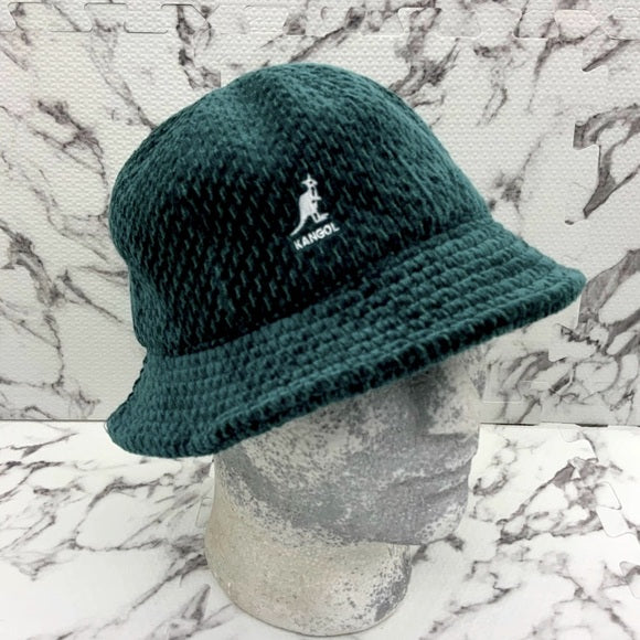 Men's Kangol Velour Slub Green | White Casual Bucket Hat NWT