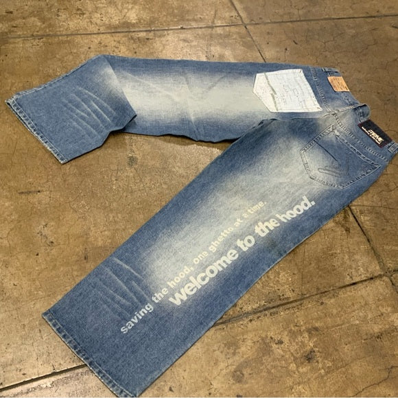 Men's Arme Sandblast | Bleached Helicopter Denim Pants NWT