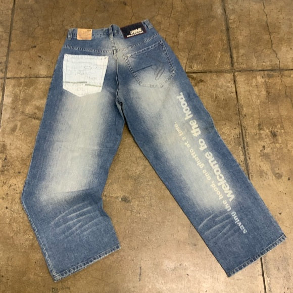 Men's Arme Sandblast | Bleached Helicopter Denim Pants NWT