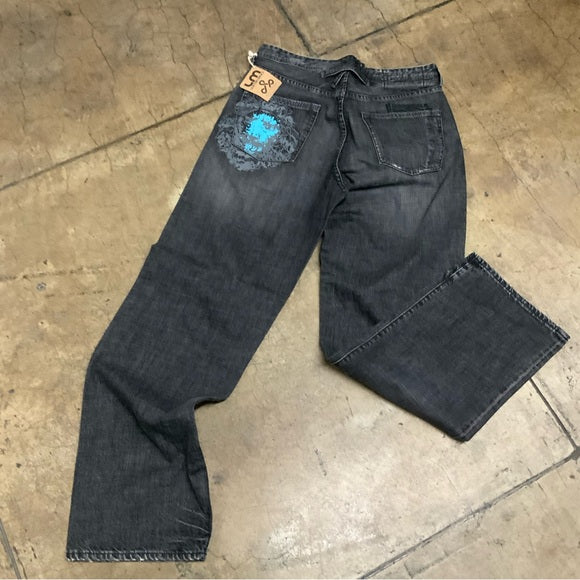 Men's Live Mechanics Black Faded Denim Pants NWT