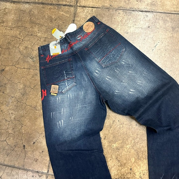 Men's Akademiks Dk Blue Denim Pants NWT