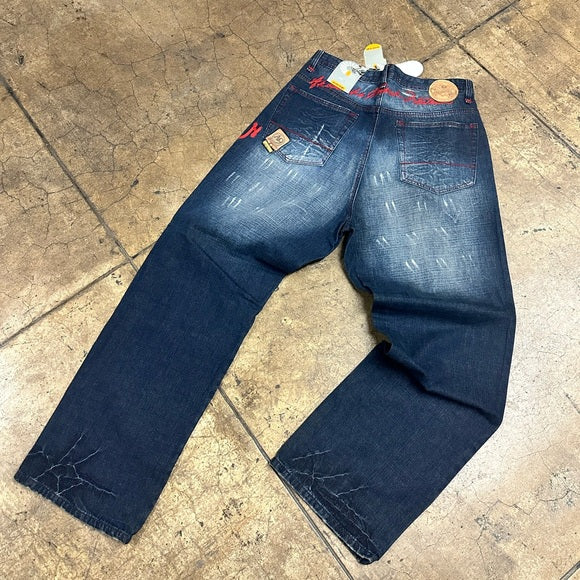 Men's Akademiks Dk Blue Denim Pants NWT