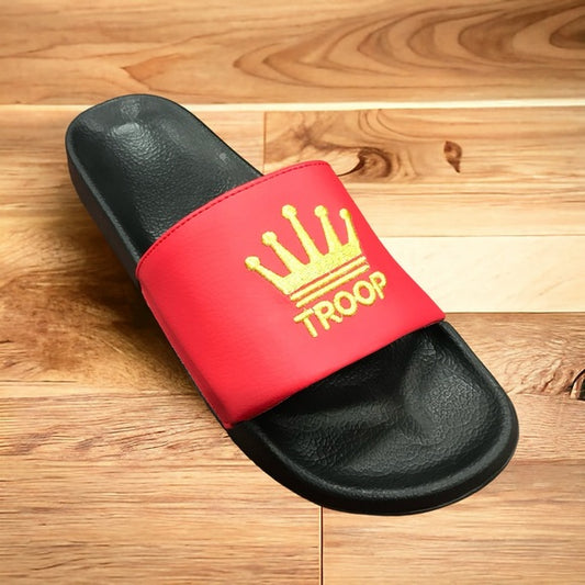 Men’s Troop Crown Slide Red | Black Flip Flops NWT