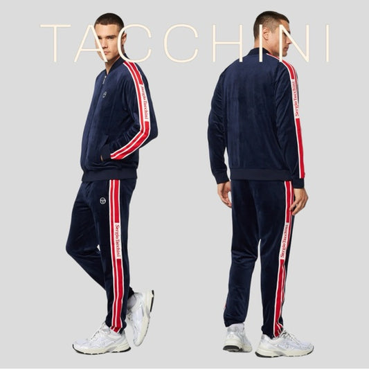 Men’s Sergio Tacchini Navy | Red | White Fashion Tracksuit NWT