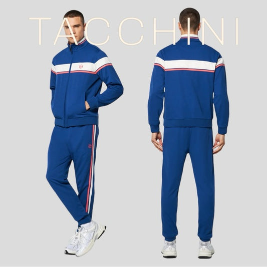 Men’s Sergio Tacchini Electric Blue | Gardenia | Salmon Tracksuit NWT