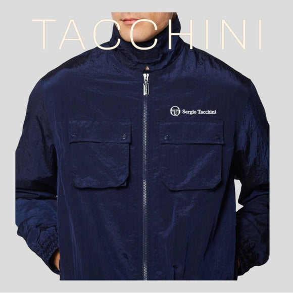 Men’s Sergio Tacchini Navy Windbreaker Tracksuit NWT