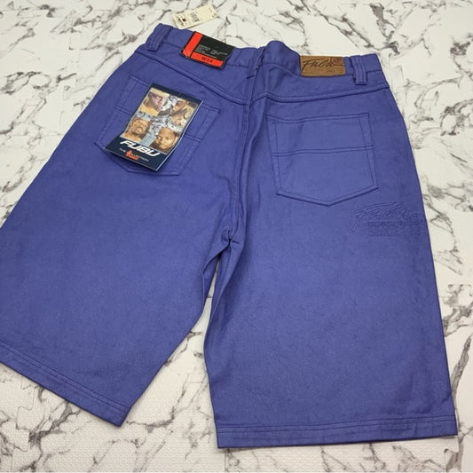 Men's Fubu Electric Blue Denim Shorts NWT