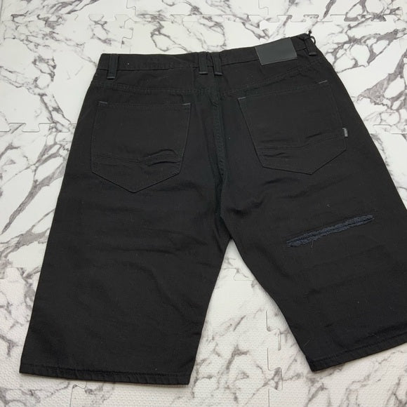 Men's Makobi Black Zip Denim Shorts NWT