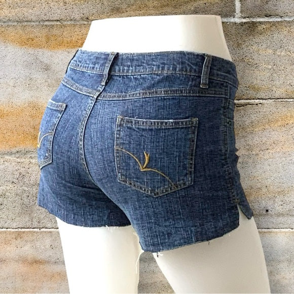 Women’s Apple Bottoms Blue | Gold Denim Shorts NWT