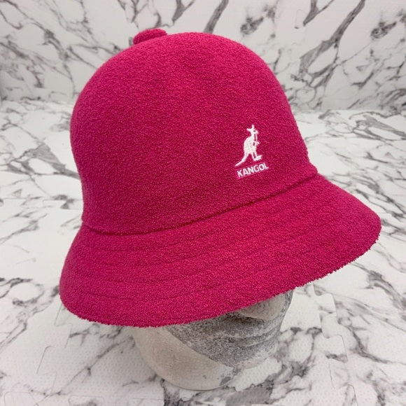 Men's Kangol Hot Pink | White Bermuda Casual Bucket Hat NWT