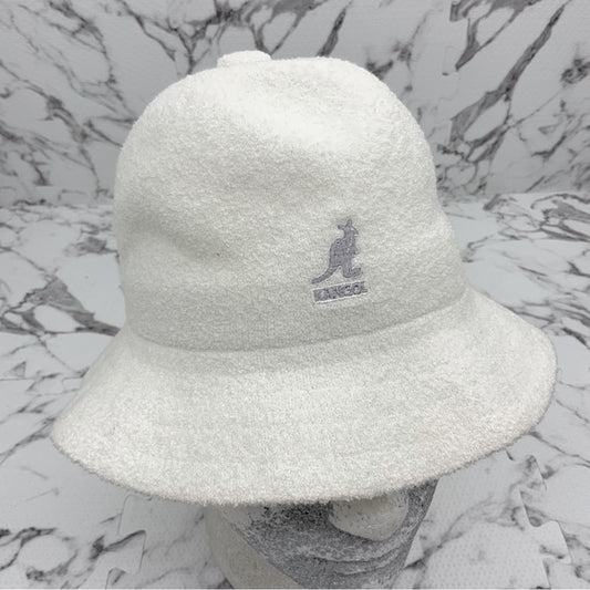 Men's Kangol White | Grey Bermuda Casual Bucket Hat NWT