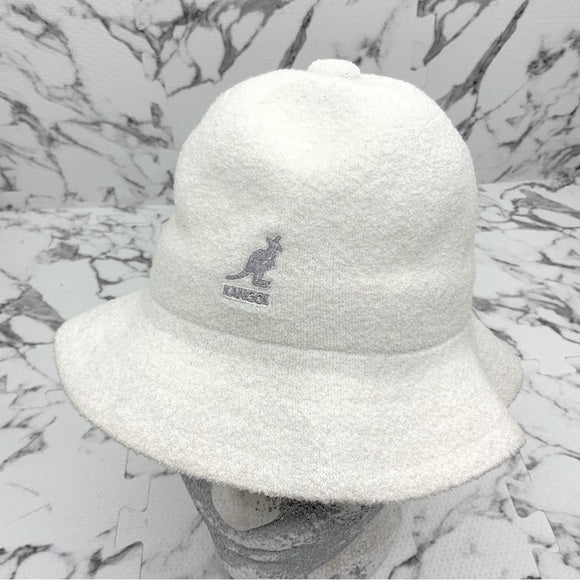 Men's Kangol White | Grey Bermuda Casual Bucket Hat NWT