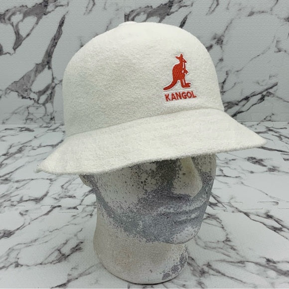 Men's Kangol White | Pink Big Logo Bermuda Casual Hat NWT