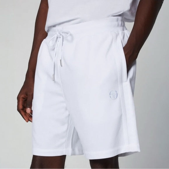 Men's Sergio Tacchini Solid White Casual Short Set NWT