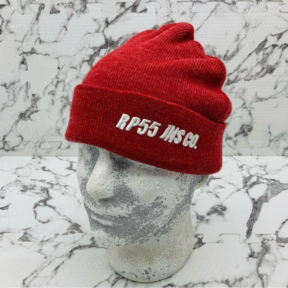 Men's RP55 Red | White Cuff Casual Beanies NWT