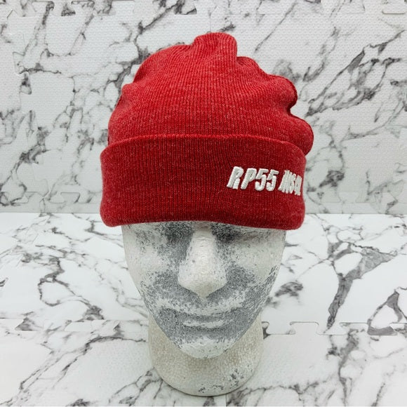 Men's RP55 Red | White Cuff Casual Beanies NWT