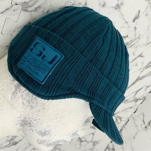 Men’s Sean John Teal Brim Earlap Beannies NWT