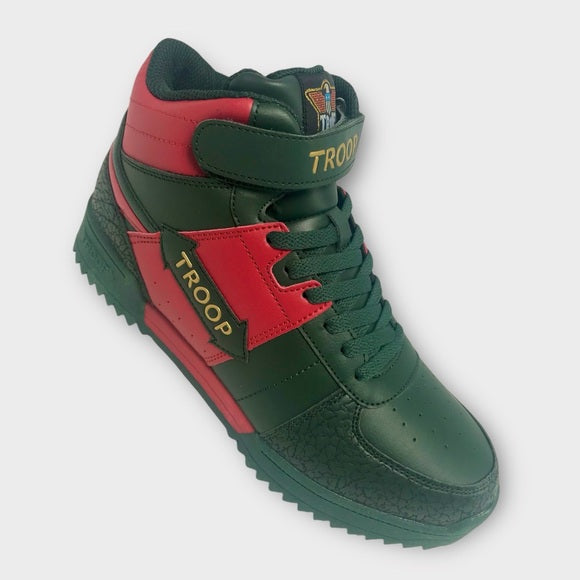 Men's Troop Crown Ripple Green | Red High-Top Sneakers NWT