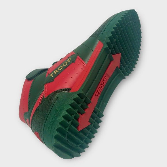 Men's Troop Crown Ripple Green | Red High-Top Sneakers NWT