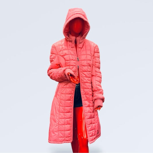 Women's Lady Enyce Pink Quilted Long Puffer Jacket NWT