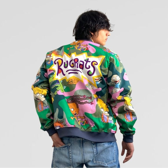 Men’s Nickelodeon Rugrats Camo Multicolor Lightweight Jacket NWT