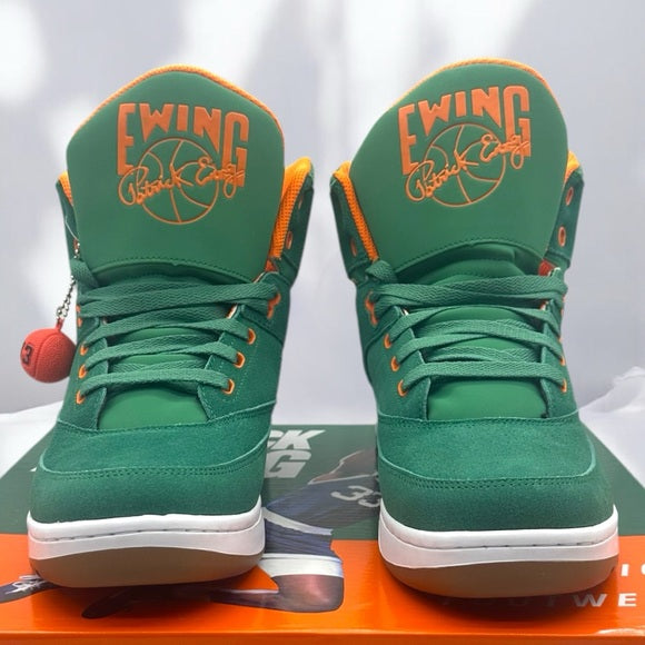 Men’s PATRICK EWING 33 HI ST Patrick’s Day Green | Orange | White Sneakers NWT