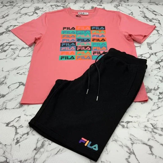 Men's FILA Lt.Pink | Black Short Set NWT