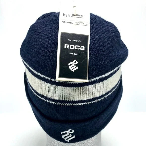 Men's Rocawear Navy | White Cuff Beanie NWT