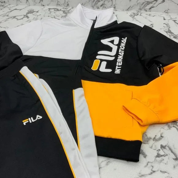 Men’s Fila Black | Yellow | White Fashion Tracksuit NWT