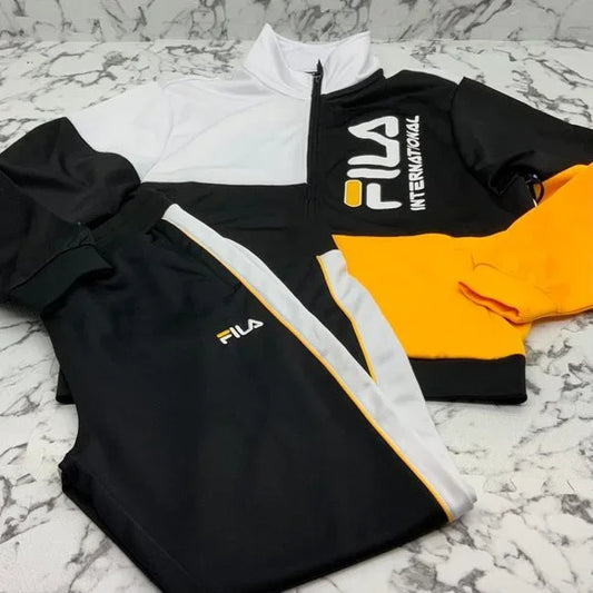 Men’s Fila Black | Yellow | White Fashion Tracksuit NWT