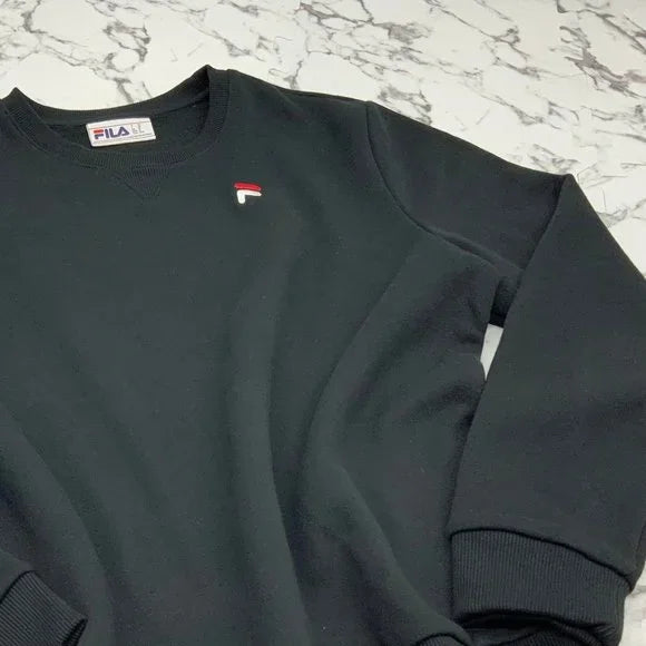 Men’s Fila Black Signature Crewneck NWT