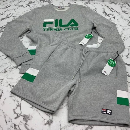 Men's Fila Grey | Green Tennis Club Tracksuits Outfits Sets NWT