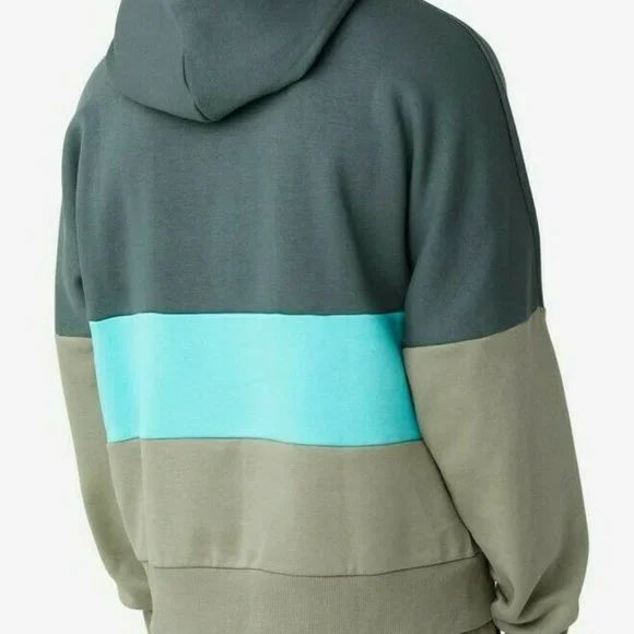 Men's Fila Grey | Teal | Khaki Fleece Hoodie NWT