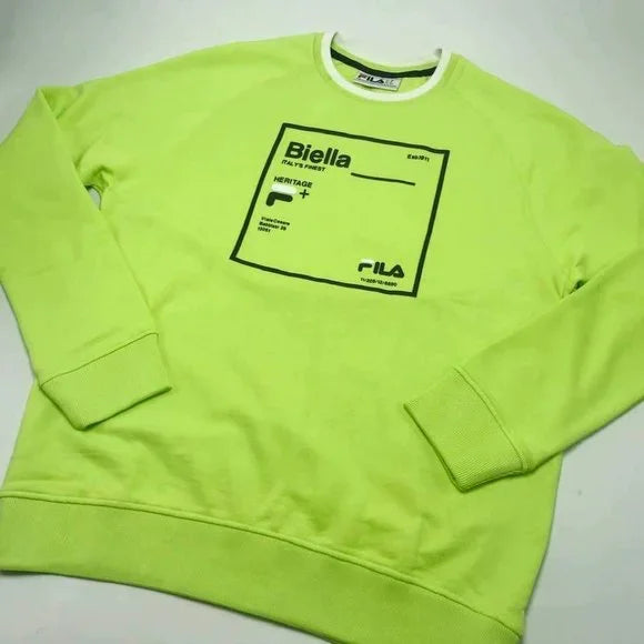 Men's Fila Lime Green Crewneck Sweatshirt NWT