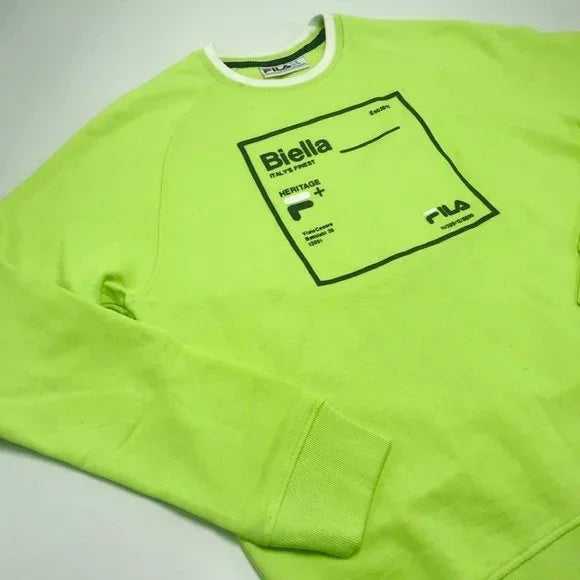 Men's Fila Lime Green Crewneck Sweatshirt NWT