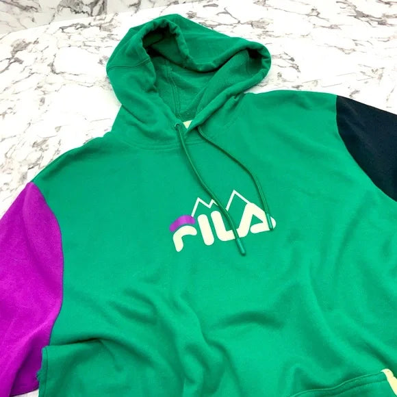 Men's Fila Purple | Green | Black Pullover Hoodie NWT