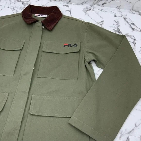 Men’s Fila Olive Brown Military Jacket (Slightly Damage on the shoulders) NWT