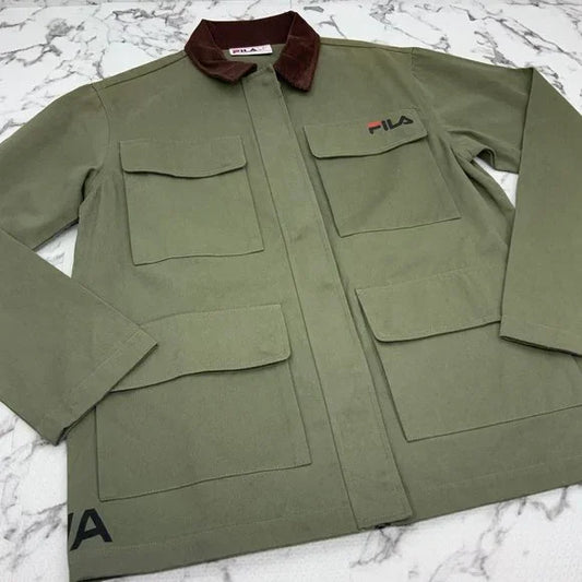 Men’s Fila Olive Brown Military Jacket (Slightly Damage on the shoulders) NWT