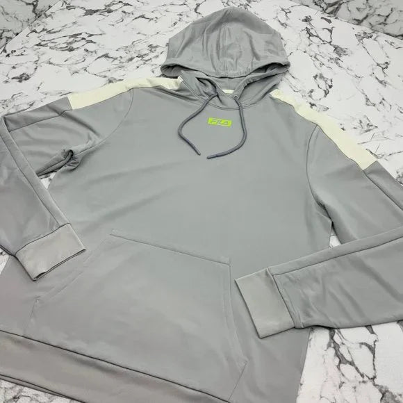 Men’s Fila Grey | White Pullover Hoodie Track Jacket NWT