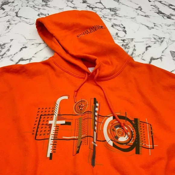 Men’s Fila Orange Pullover Hoodie NWT